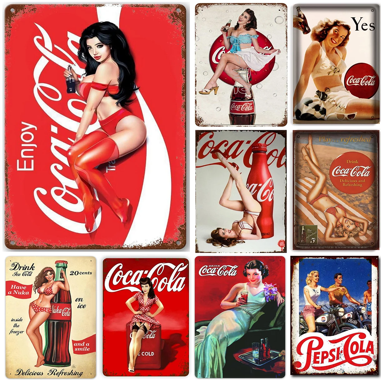 Kitchen Appliances Vintage - Targa in Latta Retrò 'Vintage Soda