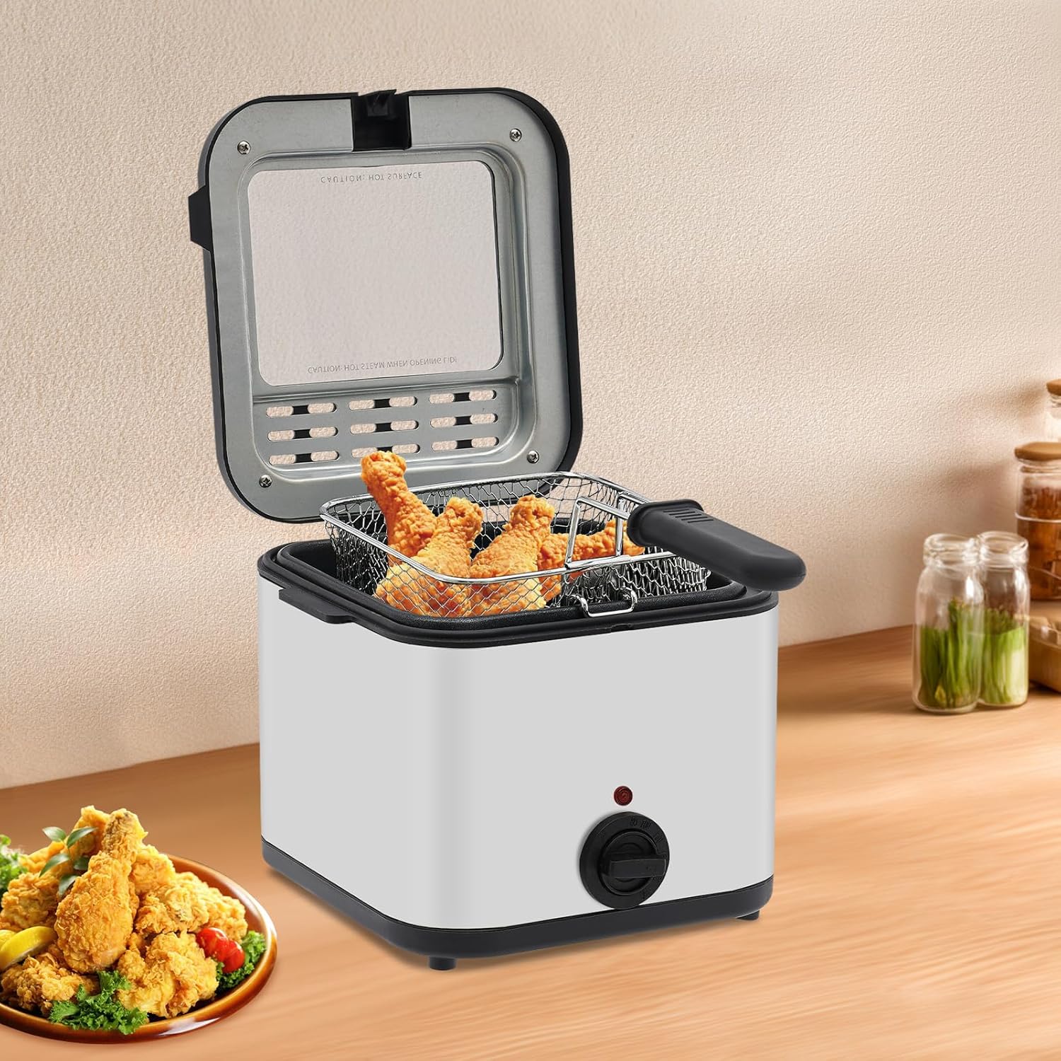 Kitchen Appliances Electric - Friggitrice Elettrica da Banco, 2,64qt 1000W